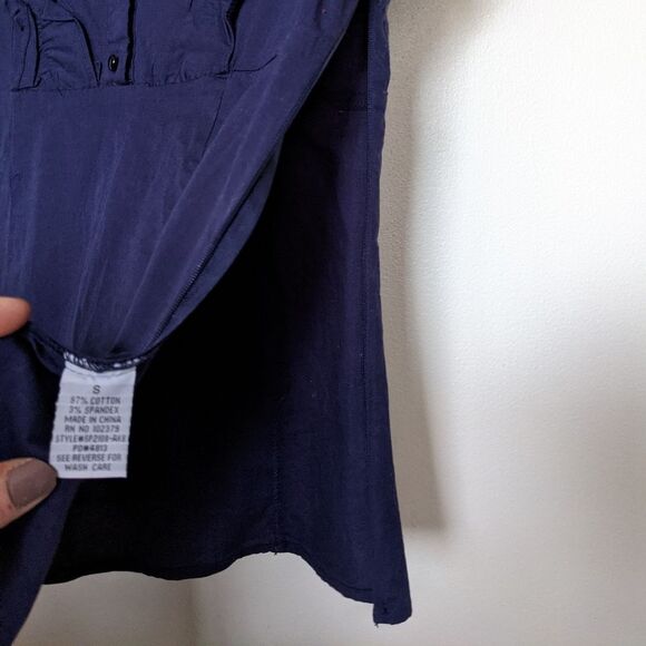 3 for $20!  Ali & Kris Fitted Stretch Cotton Dressy Shirt with Ruffles & Buttons - Picture 3 of 10